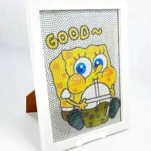 Brand New DIY SpongeBob Diamond Beads Art With Frame